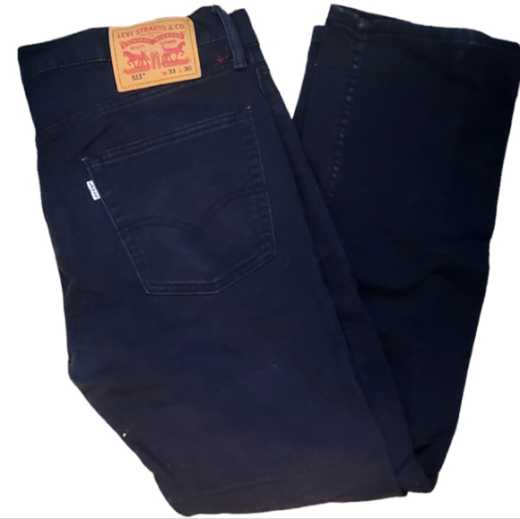 Levi's | Levis 513 Slim Straight Fit Blue Denim Jeans | 33x30 | High Stretch - Picture 2 of 5